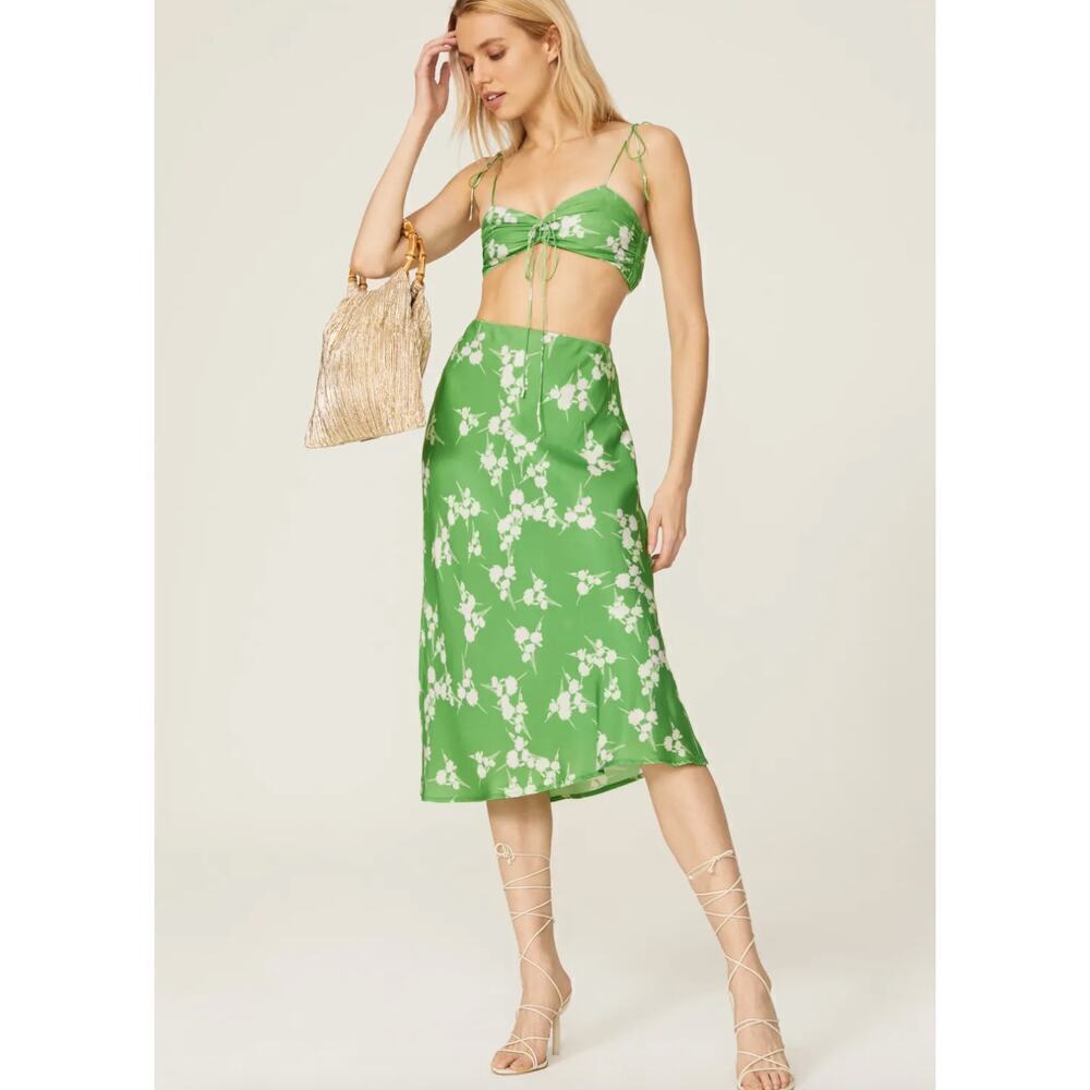 THIRD FORM Rolling Fields Bias Midi Skirt SZ 6 - image 3